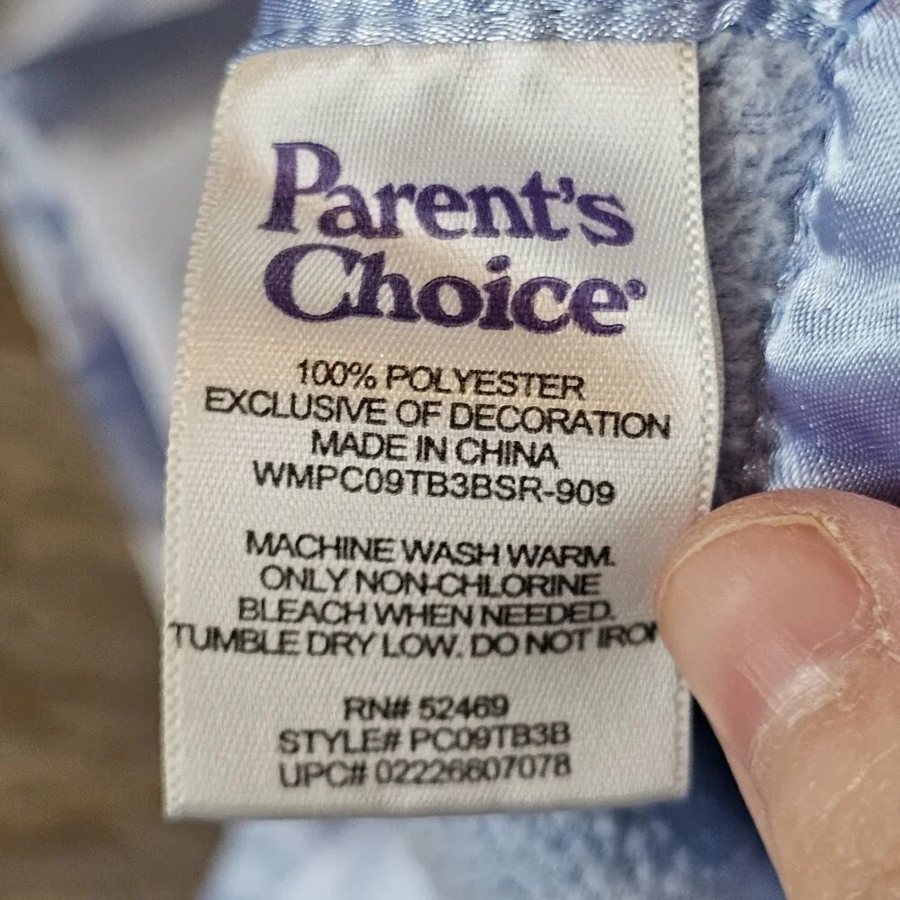 Parents Choice Blue‎ Baby Blanket Satin Trim Truck Car Plane Airplane Fleece